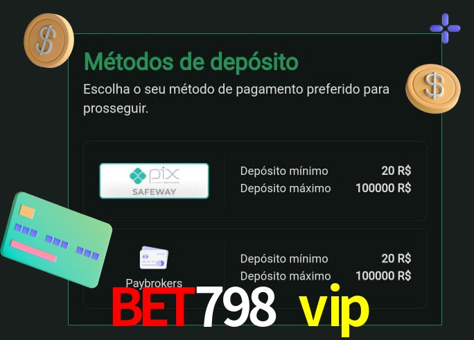 O cassino bet798 vip oferece uma grande variedade de métodos de pagamento